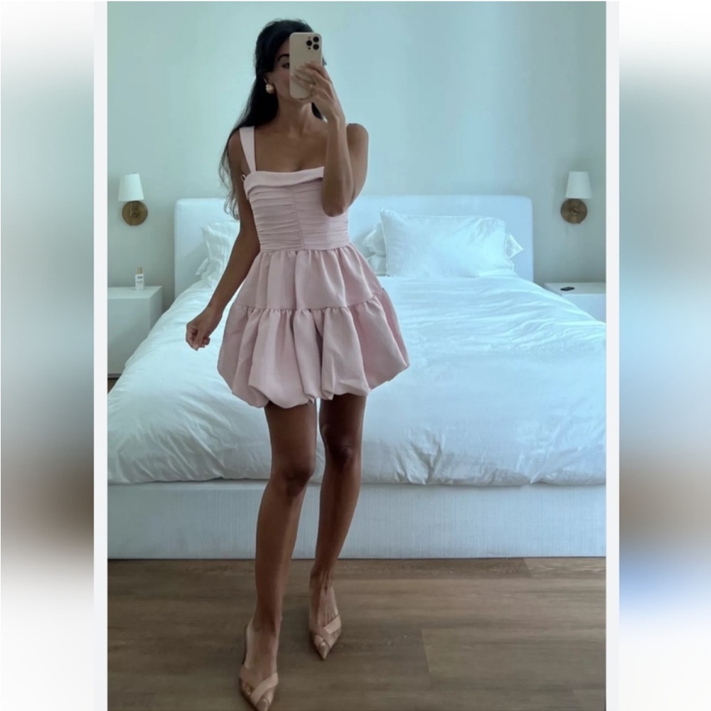GORGEOUS ZARA NWT Draped Balloon Mini Dress - Picture 11 of 16